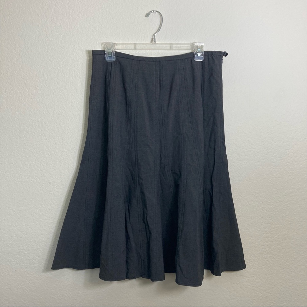 Larry Levine Circle A-line Skirt - Gray - Size 10